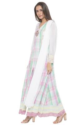 Pink Embroidered
 Cotton Salwar 2