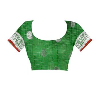 Purple Woven Jacquard Saree With Blouse 4