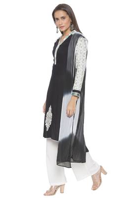 Black Embroidered Cotton Salwar 2