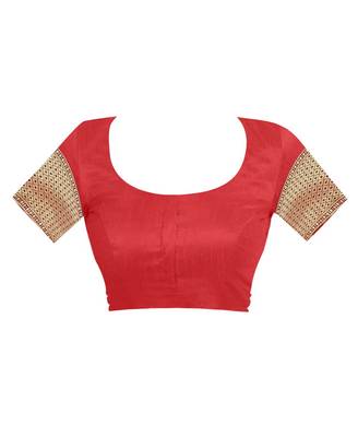 Maroon Woven Silk Saree With Blouse 4