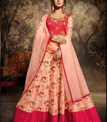 Pink embroidered silk salwar