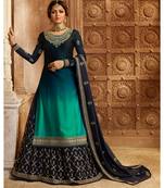 Partywear Designer Embroidery Blue Rama Rangoli Salwar Suit