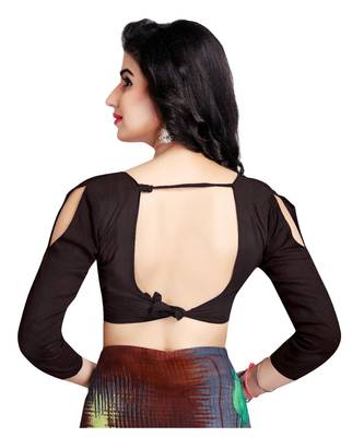 green printed georgette faux chiffon With Blouse 4