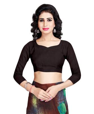 green printed georgette faux chiffon With Blouse 5