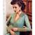 Turquoise Embroidered Net Semi Stitched Salwar With Dupatta