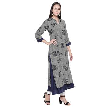 Black printed cotton ethnic-kurtis 3