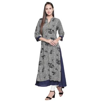 Black printed cotton ethnic-kurtis 4