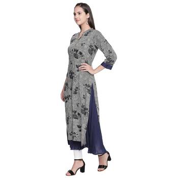 Black printed cotton ethnic-kurtis 5