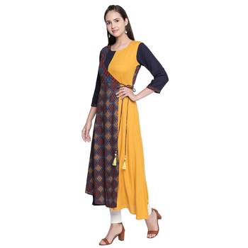 Multicolor printed cotton ethnic-kurtis 3