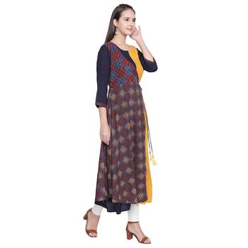 Multicolor printed cotton ethnic-kurtis 5