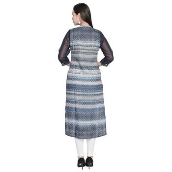 Blue printed cotton ethnic-kurtis 2