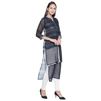 Blue printed cotton ethnic-kurtis 3