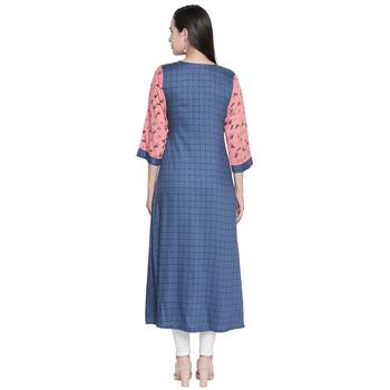 Pink printed cotton ethnic-kurtis 2