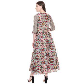Grey embroidered cotton ethnic-kurtis 2