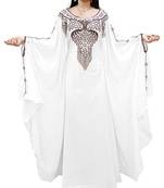Cream Georgette Embroidered Zari Work Islamic Kaftans