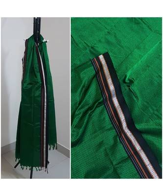 Green handloom khun/khana dupatta 1