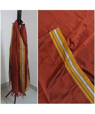 Rust orange handloom khun/khana dupatta 1