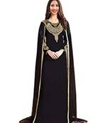 Black Georgette Embroidered Zari Work Islamic Kaftans