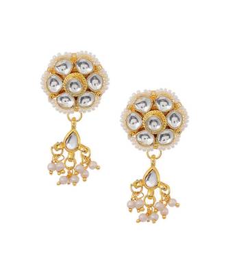 Green Gold Tone Kundan And Beads Choker Set 3