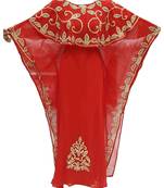 Red Georgette Embroidered Zari Work Islamic Kaftans