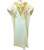 Cream Georgette Embroidered Zari Work Islamic Kaftans