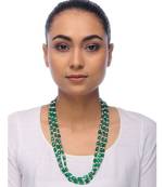 Green Onyx And Pearl Necklace