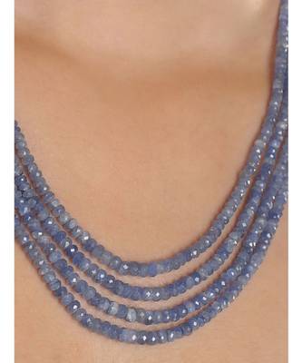 Blue Multilayered Beaded Necklace 2