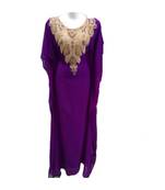 Purple Georgette Embroidered Zari Work Islamic Kaftans