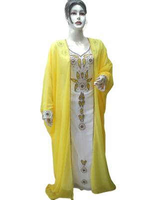 Multicolor Georgette Embroidered Zari Work Islamic Kaftans 1