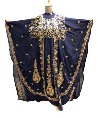 Black Georgette Embroidered Zari Work Islamic Kaftans 1