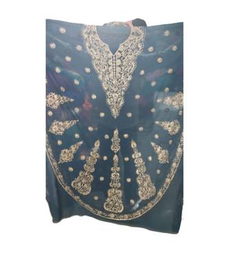 Green Georgette Embroidered Zari Work Islamic Kaftans 1