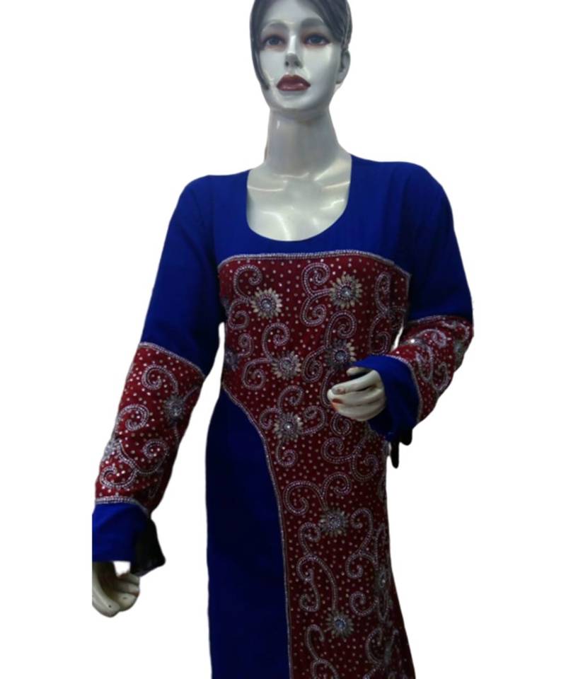 Multicolor Georgette Embroidered Zari Work Islamic Kaftans