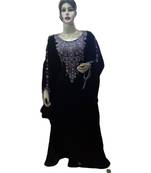 Purple Georgette Embroidered Zari Work Islamic Kaftans