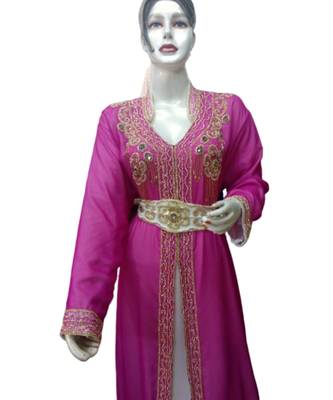 Multicolor Georgette Embroidered Zari Work Islamic Kaftans 2