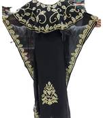 Black Georgette Embroidered Zari Work Islamic Kaftans
