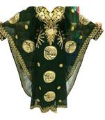 Green Georgette Embroidered Zari Work Islamic Kaftans