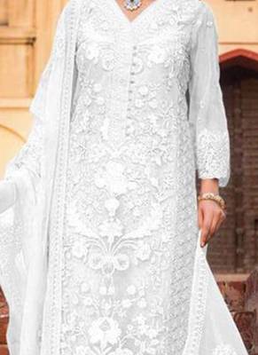 White Embroidered Net Salwar 2