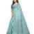 Green printed Silk blend saree with blouse