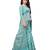 Green printed Silk blend saree with blouse