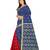 blue woven art silk saree with blouse