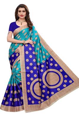 Combo Of 2 Printed Art Silk Saree With Blouse 3