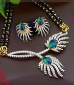 Multicolor diamond mangalsutra