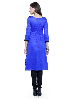 Blue Embroidery Unstitched salwar with dupatta 2