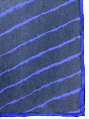Blue Embroidery Unstitched salwar with dupatta 4