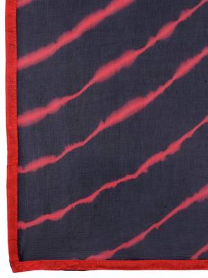 Red Embroidery Unstitched salwar with dupatta 4