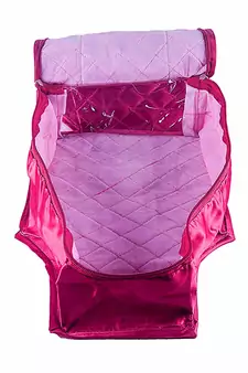 atorakushon   Satin Blouse Cover Clothes Storage Bag Wardrobe Garments Organiser Pack of 6 (Pink)