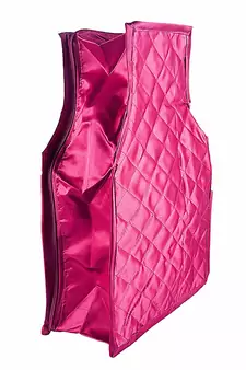 atorakushon   Satin Blouse Cover Clothes Storage Bag Wardrobe Garments Organiser Pack of 2 (Pink)