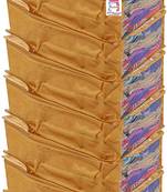 atorakushon   Satin Blouse Cover Clothes Storage Bag Wardrobe Garments Organiser Pack of 6 ((golden)