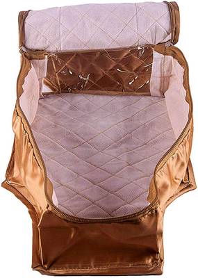 atorakushon   Satin Blouse Cover Clothes Storage Bag Wardrobe Garments Organiser Pack of 2 (golden) 4