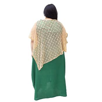 Dark-green brasso art silk kurtas-and-kurtis 3